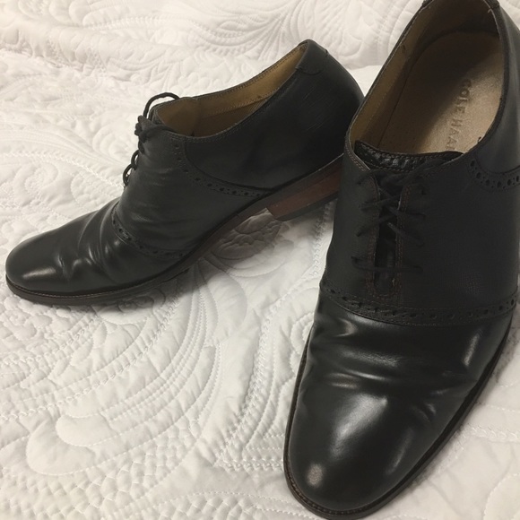 Cole Haan Oxfords Sz 11 Black Leather - Picture 8 of 8